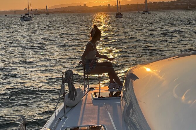 Private tour on a LUXURY Catamaran (Sunset and Wine Tour) - Leaving Alcântara for the evening cruise