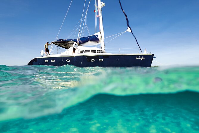 Puerto Morelos Catamaran Reef Sail and Snorkel - Sailing out from Marina La Bonita