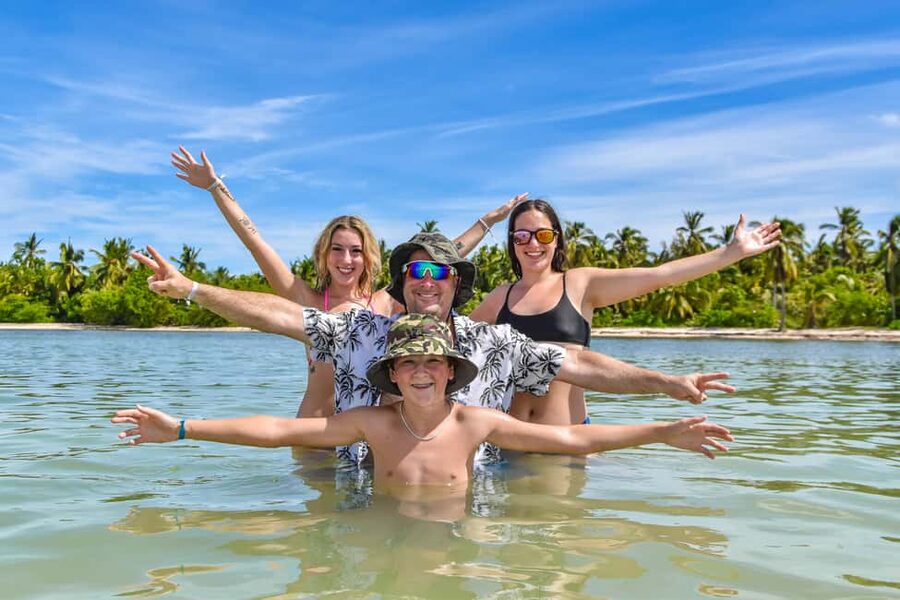 Punta Cana: Catamaran Family Tour - Swimming at the natural pool