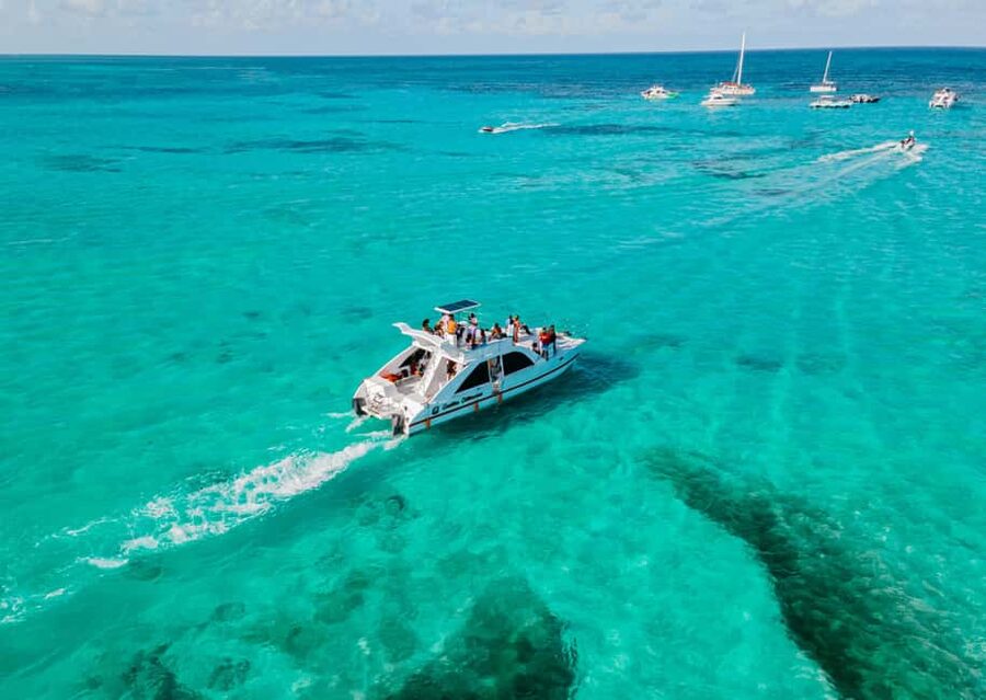 Punta Cana: Catamaran Tour with Reef Snorkeling and Open Bar - The slide, drinks, and boat atmosphere
