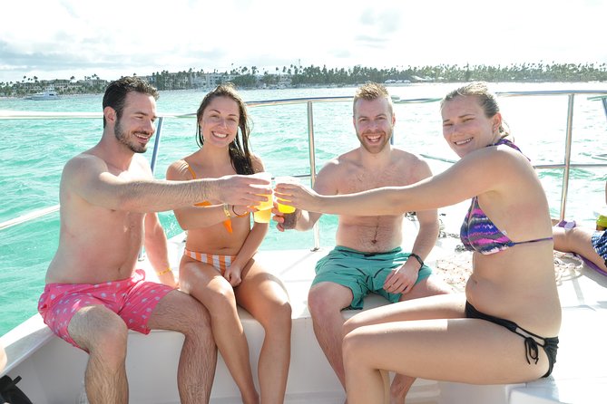 Punta Cana Combo Tour: Snorkeling, Catamaran Cruise & Parasailing - The double-decker catamaran and natural pool stop