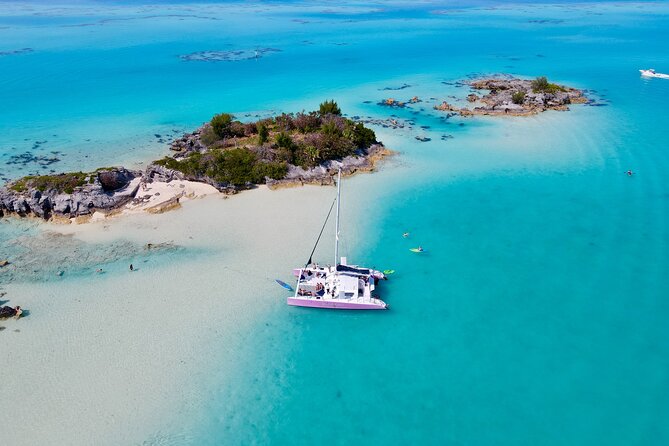 Restless Native Catamaran Sail and Snorkel Tour - Leaving Heritage Wharf on a pink catamaran