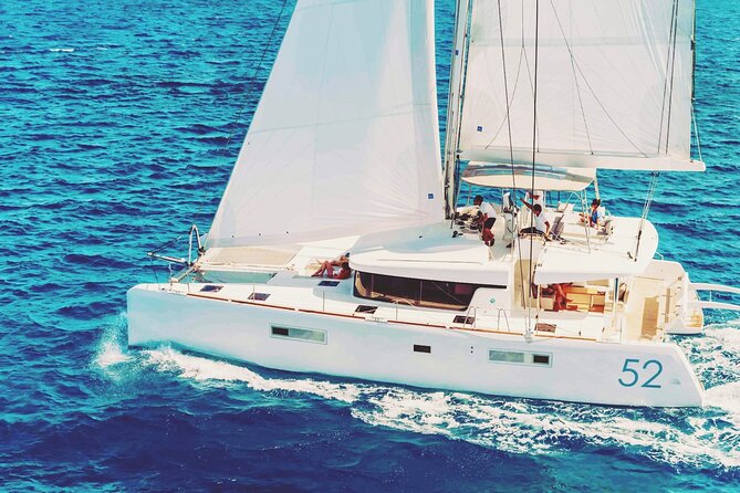 Rethymno: Private Catamaran Cruise with Lunch and Drinks - A Mediterranean lunch served on deck