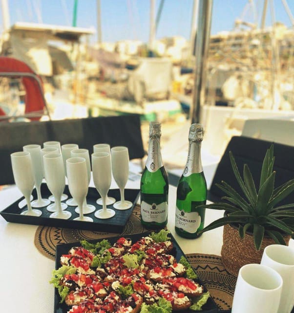 Rethymno: Sunset Catamaran Cruise - Sushi & Open Bar - The swimming stop near Geropotamos Beach