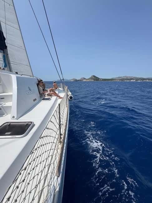 Rhodes: All inclusive Catamaran Escape with Lunch & Drinks - Ladiko Bay: the lunch stop
