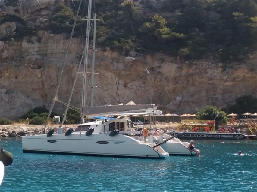 Rhodes: Sailing Catamaran Day Cruise with food and drinks - Key points at a glance