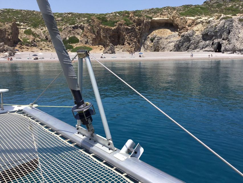 Rhodes: Sailing Catamaran Day Cruise with food and drinks - A private start at Rhodes New Marina