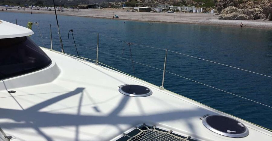 Rhodes: Sailing Catamaran Day Cruise with food and drinks - Food, drinks, and comfort aboard