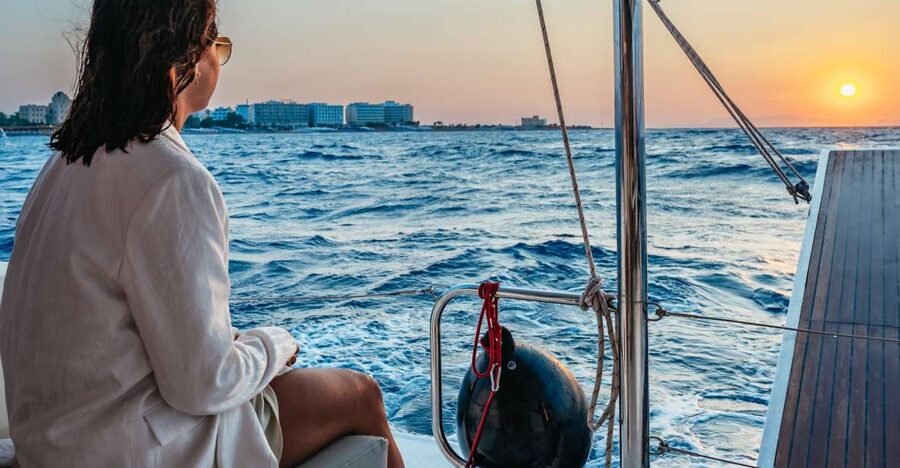 Rhodes: Sunset Catamaran Cruise with Dinner Buffet & Drinks - Who should book this cruise?