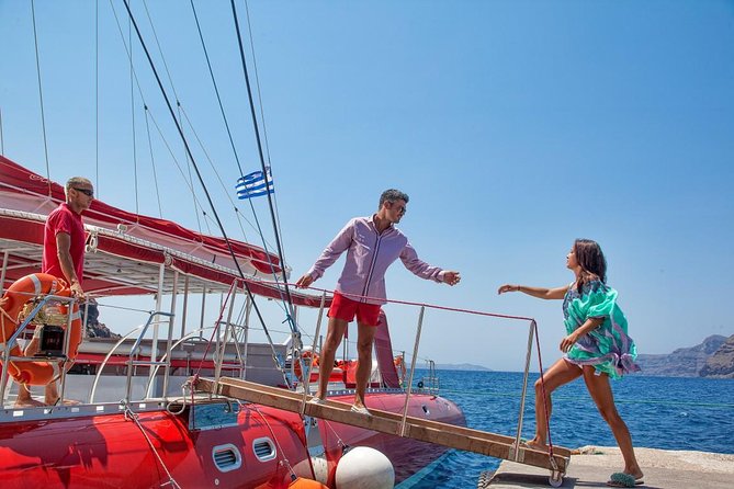 Sailing Catamaran Cruise in Santorini with BBQ, Drinks and Transfer - How Much Time Is Spent Sailing?