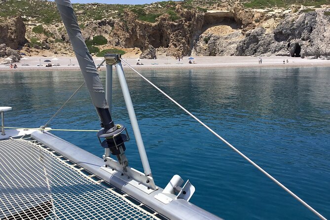 Sailing Catamaran day cruise - Rhodes with lunch & drinks - Greek food, beer, wine, and soft drinks