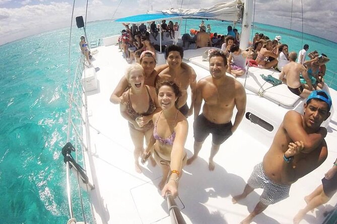 Sailing Catamaran Party to Isla Mujeres from Cancun - Punta Sam Reef and the 35-minute snorkel