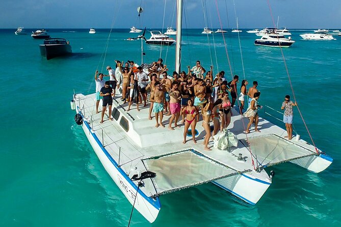 Sailing Catamaran Party to Isla Mujeres from Cancun - Sailing out from Cancun