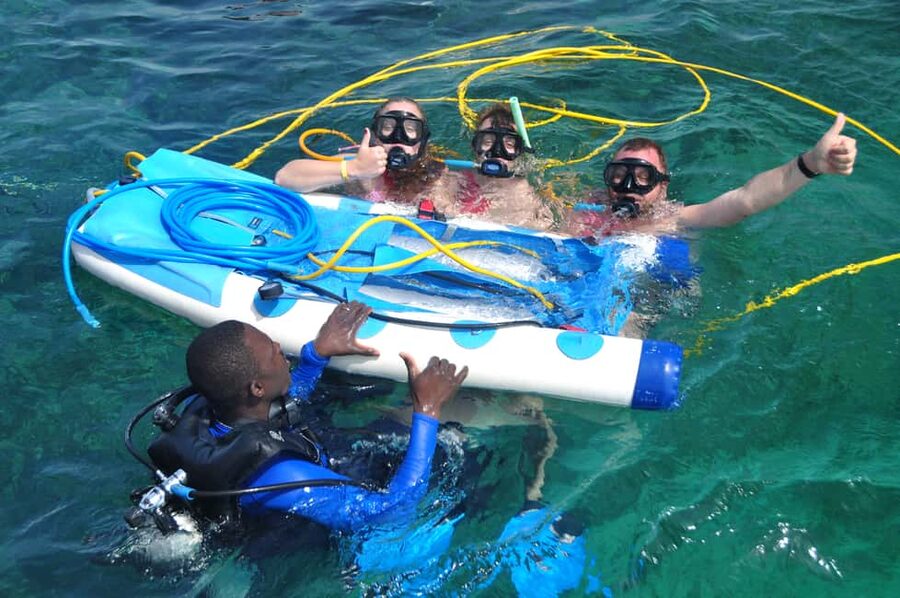 Sailing Splash Tour Speedboat, Snorkel, and Catamaran - Snuba adds a different level of pressure