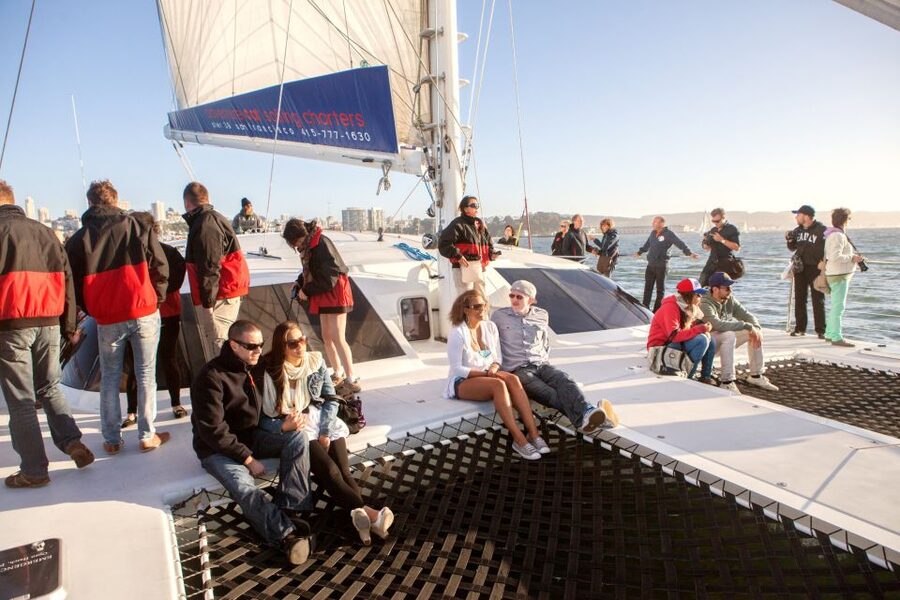 San Francisco Bay Sunset Cruise by Luxury Catamaran - Alcatraz, Sausalito, and the first open-water views