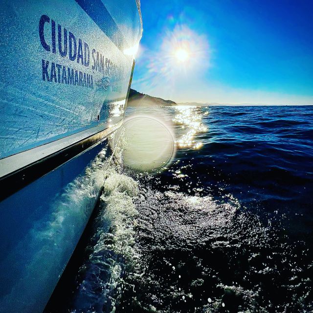 San Sebastian: Sustainable Catamaran Cruise with Audio Guide - La Concha Bay from the water
