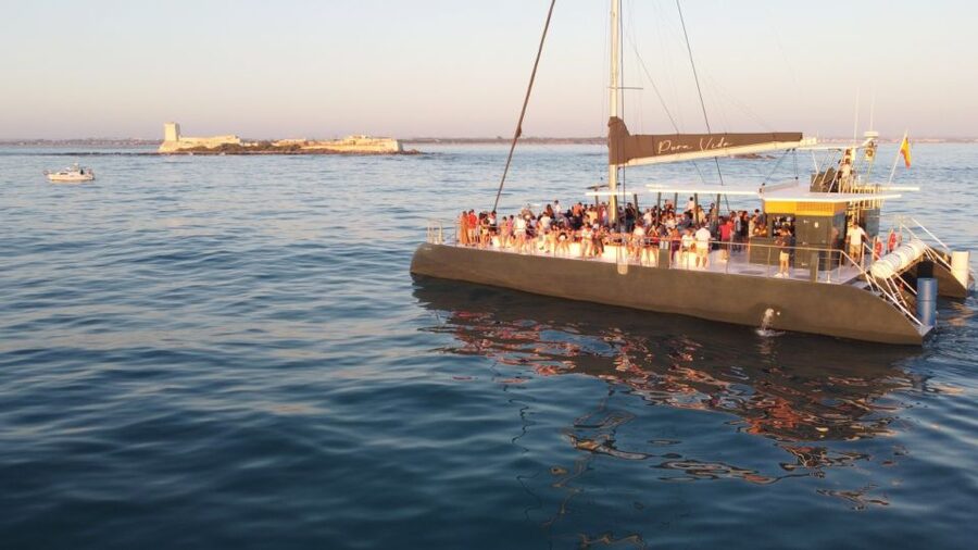 Sancti Petri: Sunset Catamaran Cruise - Setting out from the Port of Sancti Petri