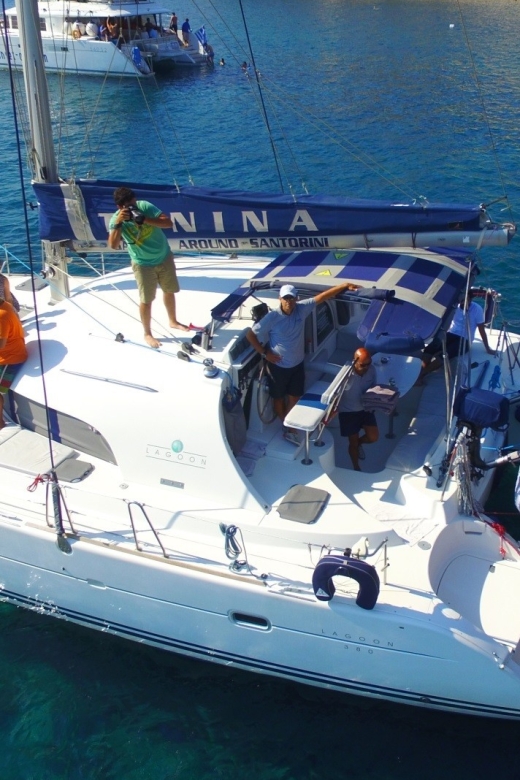 Santorini: 7-Hour Private Catamaran Cruise with Food & Drink - Key points to know before booking