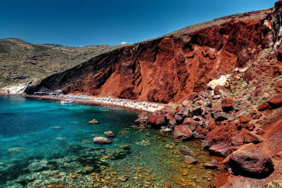 Santorini: Catamaran Cruise, Winery, & Oia Sunset Combo Tour - The handoff from boat to bus