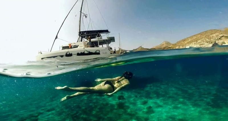 Santorini: Catamaran Cruise with Fresh Meal & Open Bar - Key points to know before you book