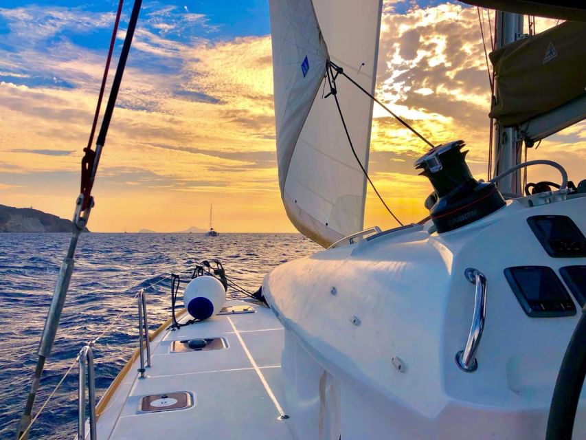 Santorini: Catamaran Cruise with Lunch, Drinks, & Oia Visit - Pickup, Oia, and the first hour