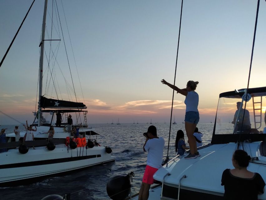 Santorini: Catamaran Cruise with Meal & Open Bar - Swimming and snorkeling near Mesa Pigadia