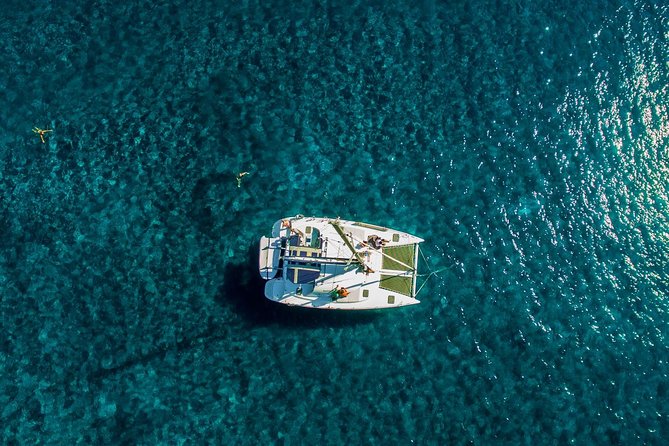 Santorini Half Day Catamaran Private Cruise incl. Meal, Drinks & Free Transport - Vlychada Marina and the start of the sail
