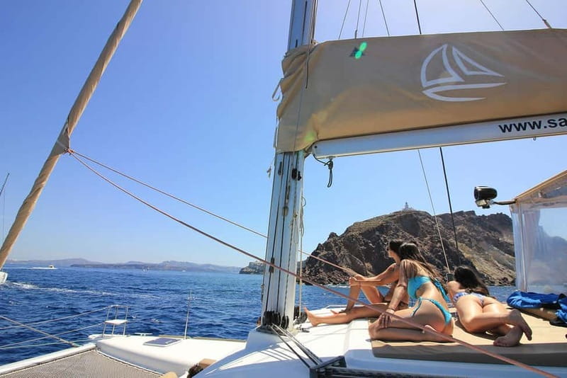 Santorini: Luxury Catamaran Cruise with Lunch, BBQ & Drinks - Who should book this Santorini catamaran cruise