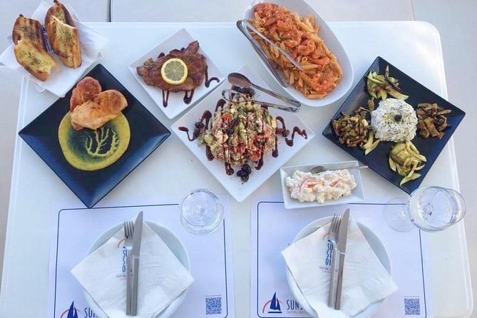 Santorini Luxury Catamaran Day Cruise with BBQ,drinks,transfer - White Beach brings the long swimming break