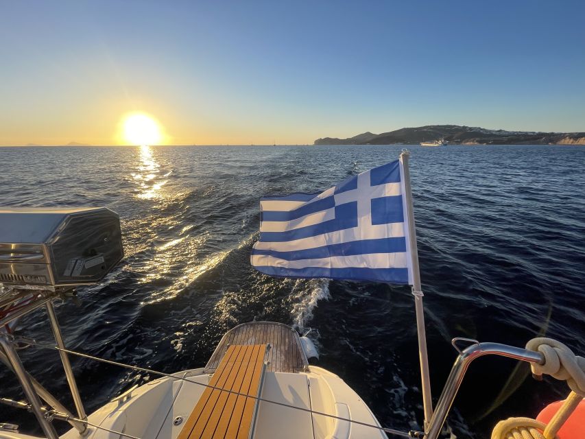 Santorini: Private All-In Catamaran Cruise, with Food|Drinks - Forty minutes across the Santorini caldera