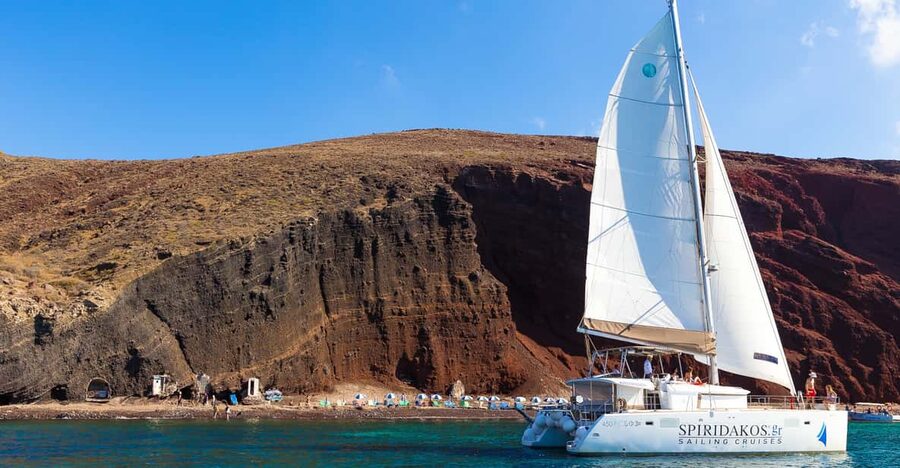 Santorini: Sailing Catamaran Cruise with BBQ and Drinks - Key points to know before booking