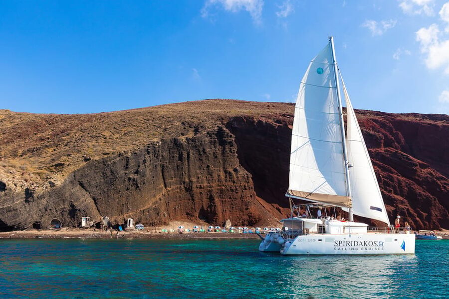 Santorini: Sailing Catamaran Cruise with BBQ and Drinks - Why Santorini looks better from a catamaran