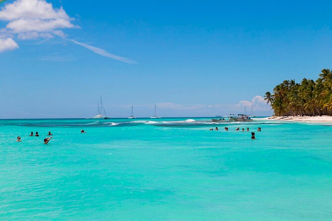 Saona Island Catamaran Adventure with Free Food and Transportation - A 45-minute stop at the natural pool