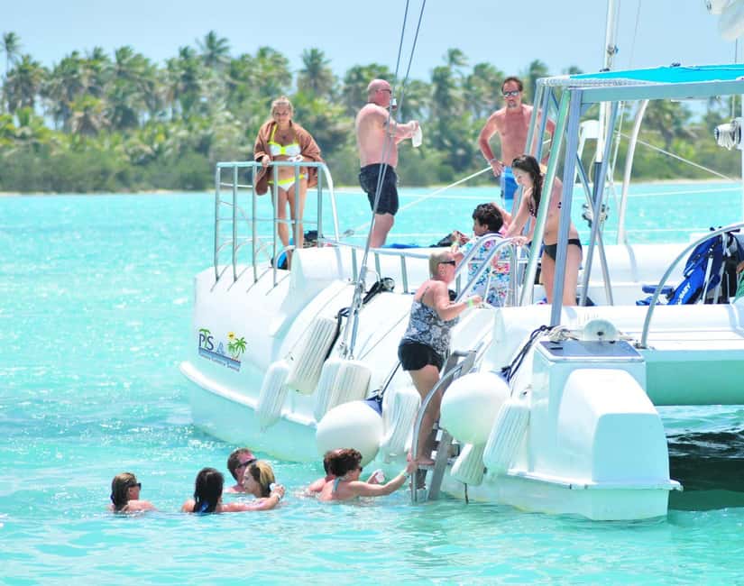 Saona island small group boat with water slide with lunch - The early trip from Punta Cana to Bayahibe