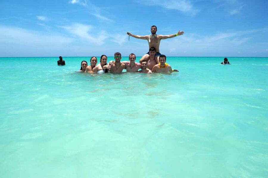 Saona island small group boat with water slide with lunch - The Natural Pool and its starfish