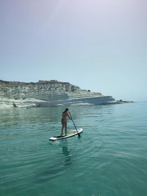Scala dei Turchi: Catamaran Tour & Aperitif - Swimming beside the white marl of Scala dei Turchi