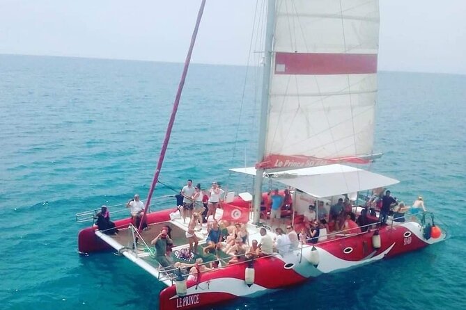 Sea Trip on Catamaran in Hammamet with Transfer - The front net and sunbathing space