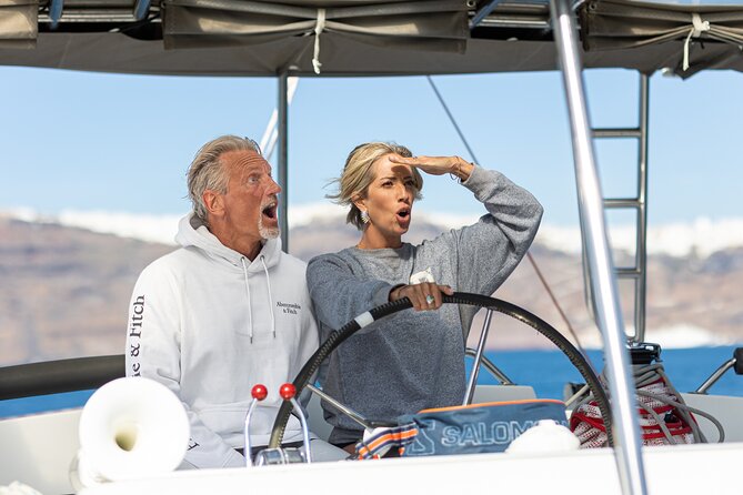 Semi Private Santorini Catamaran Tour - Palea Kameni and the meal on board