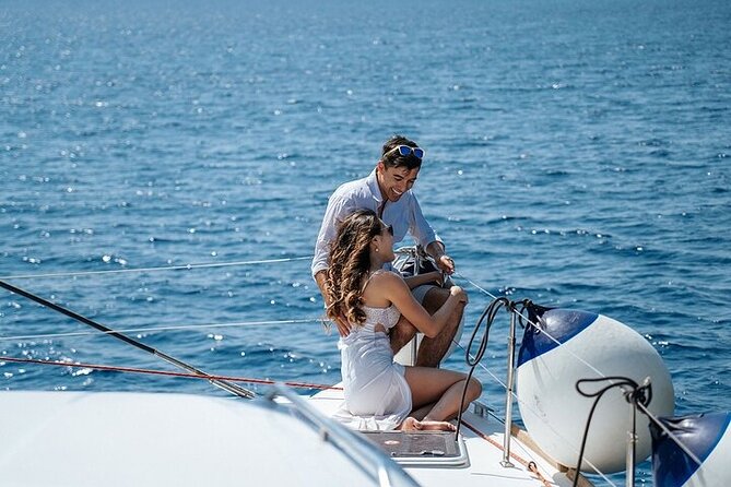 Semi Private Santorini Catamaran Tour - Crew service and the feel of a small boat