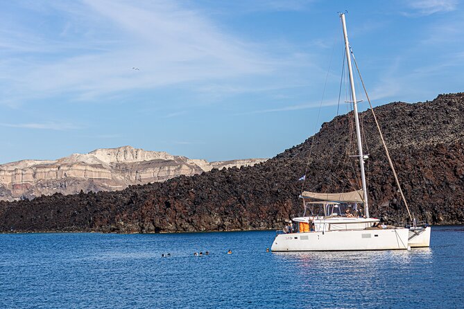 Semi Private Santorini Catamaran Tour - From hotel pickup to the southern coast