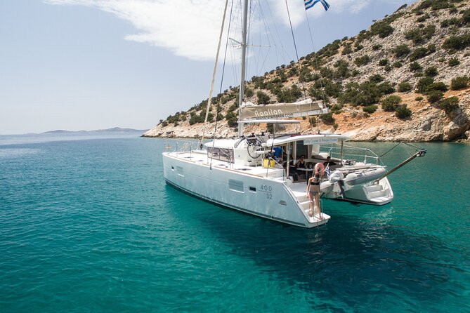Shared Catamaran All inclusive-Day Cruise to Naxos or Paros - The route changes with wind and sea conditions