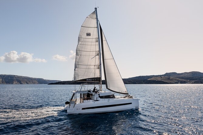 Shared Catamaran Half Day Cruise in Santorini - A quieter pause at Mesa Pigadia