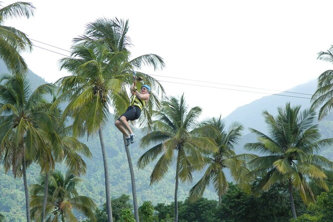 Soufriere Catamaran Excursion with Zip Lining from Castries - A local-style lunch and drinks onboard