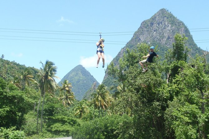 Soufriere Catamaran Excursion with Zip Lining from Castries - Marigot Bay on the return route