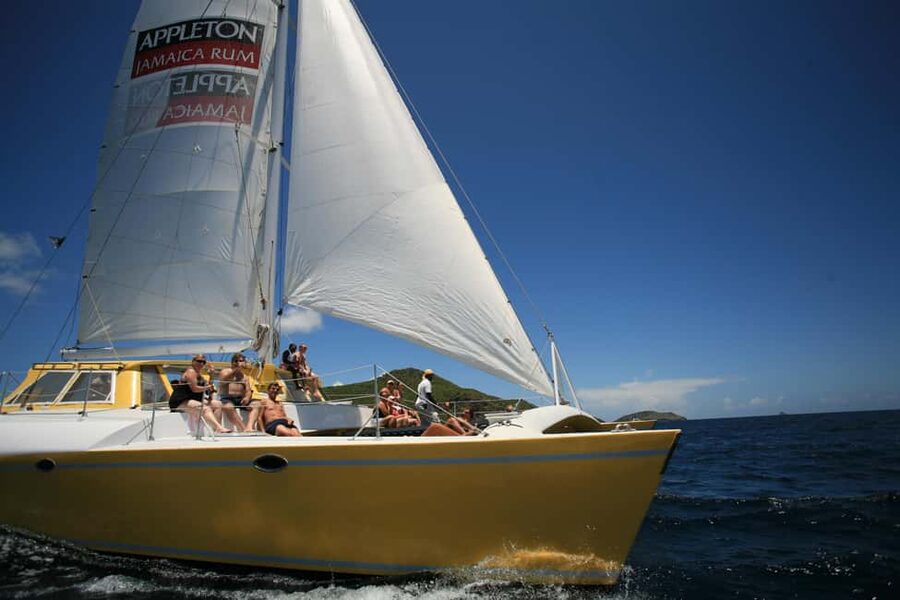 St. Kitts Full-Day Catamaran Cruise to Nevis - Lunch aboard the catamaran