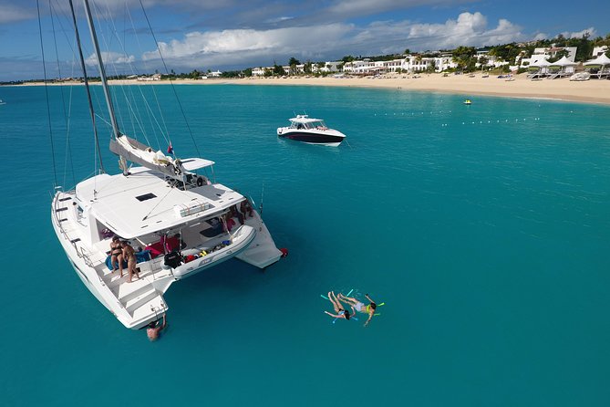 St Maarten Luxury Catamaran Full-Day Group Charter - Happy Bay and the French side of St. Maarten