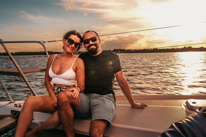 Sunset Catamaran Sail in Cocoa Beach - Sunset colors from the catamaran deck