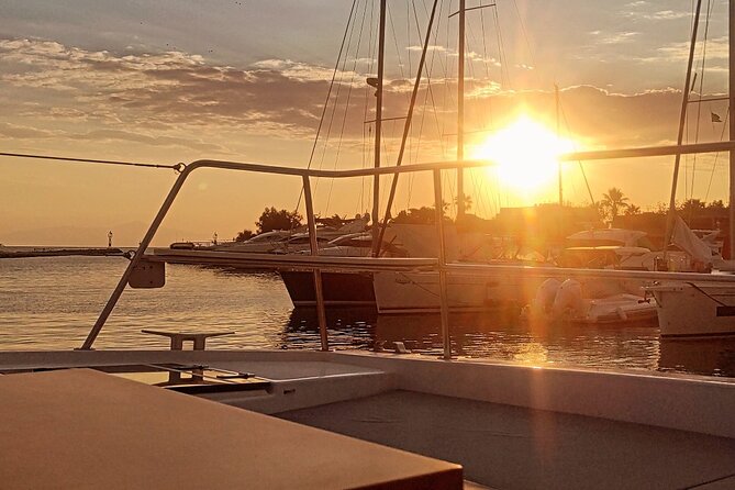 Sunset Cruise in Corfu Old Town on a luxury Catamaran - A sunset view of Corfu Old Town from the sea