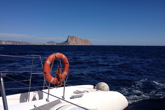Sunset in Catamaran from Calpe or Altea - The bow nets are not part of the standard ticket