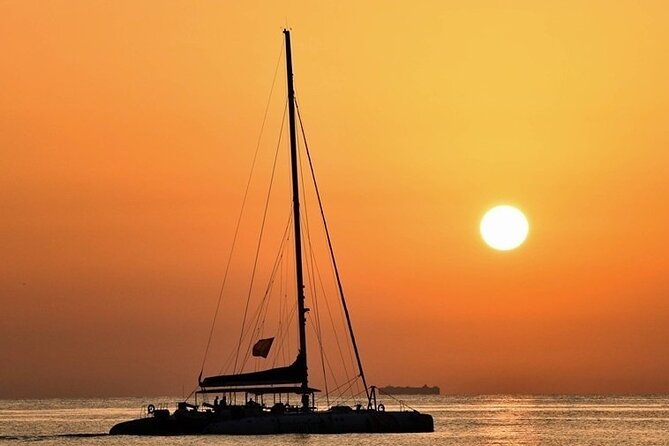Sunset in Catamaran from Calpe or Altea - The Calpe coast from the water